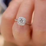 1 Carat 925 Sterling Silver Moissanite Square Ring