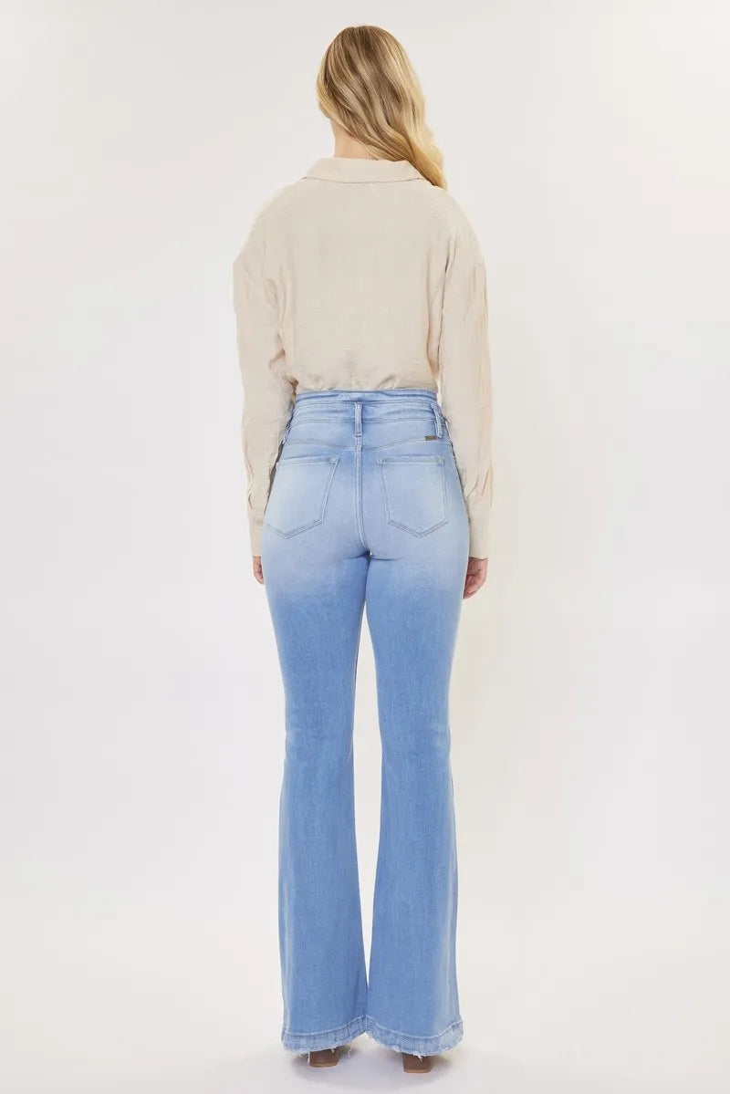 Kancan Curvy High Rise Flare Jeans - Ladyez