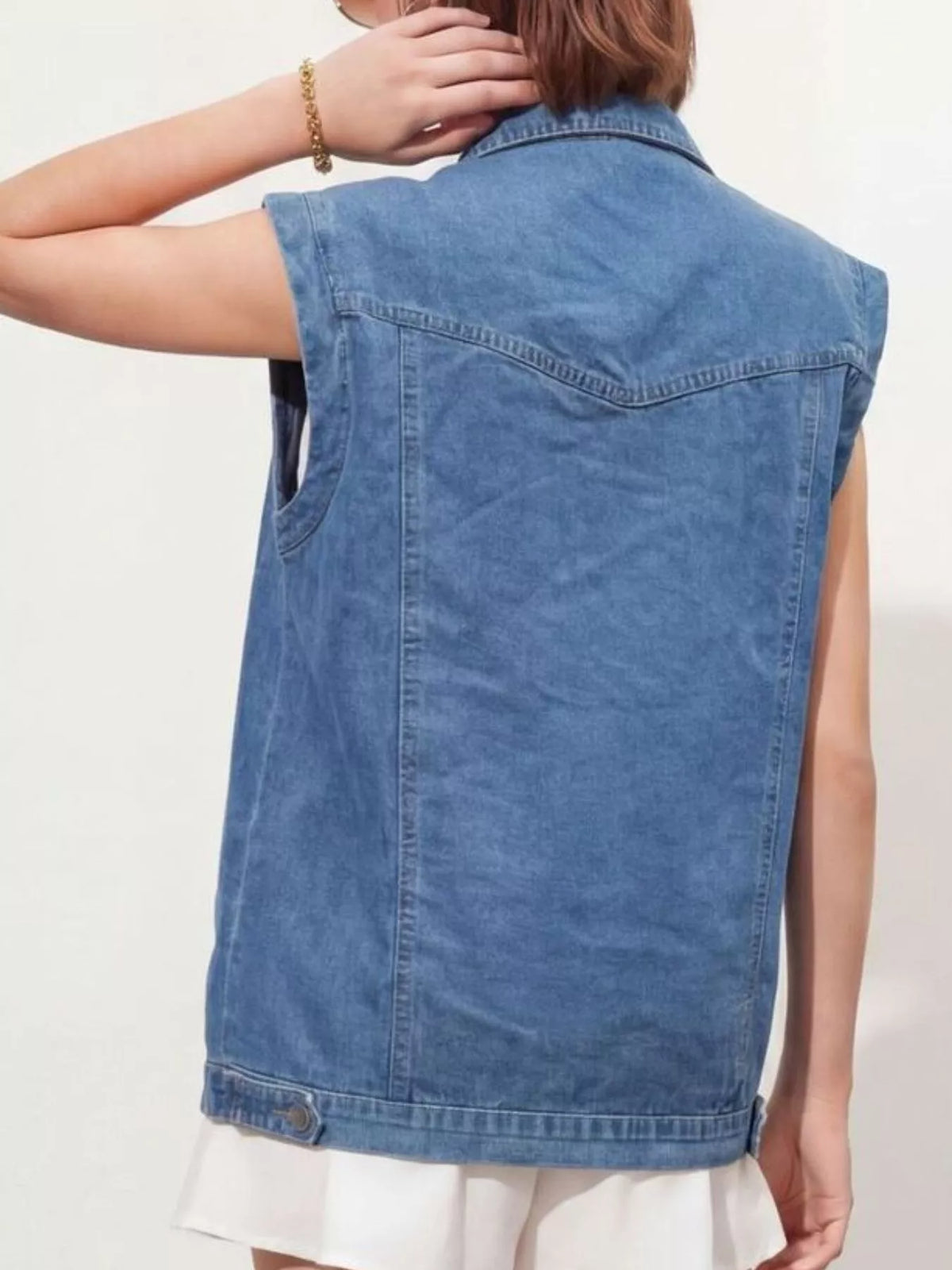 Button-Down Denim Vest