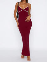 Lace Detail Slim Fit Bodycon Maxi Dress - Ladyez