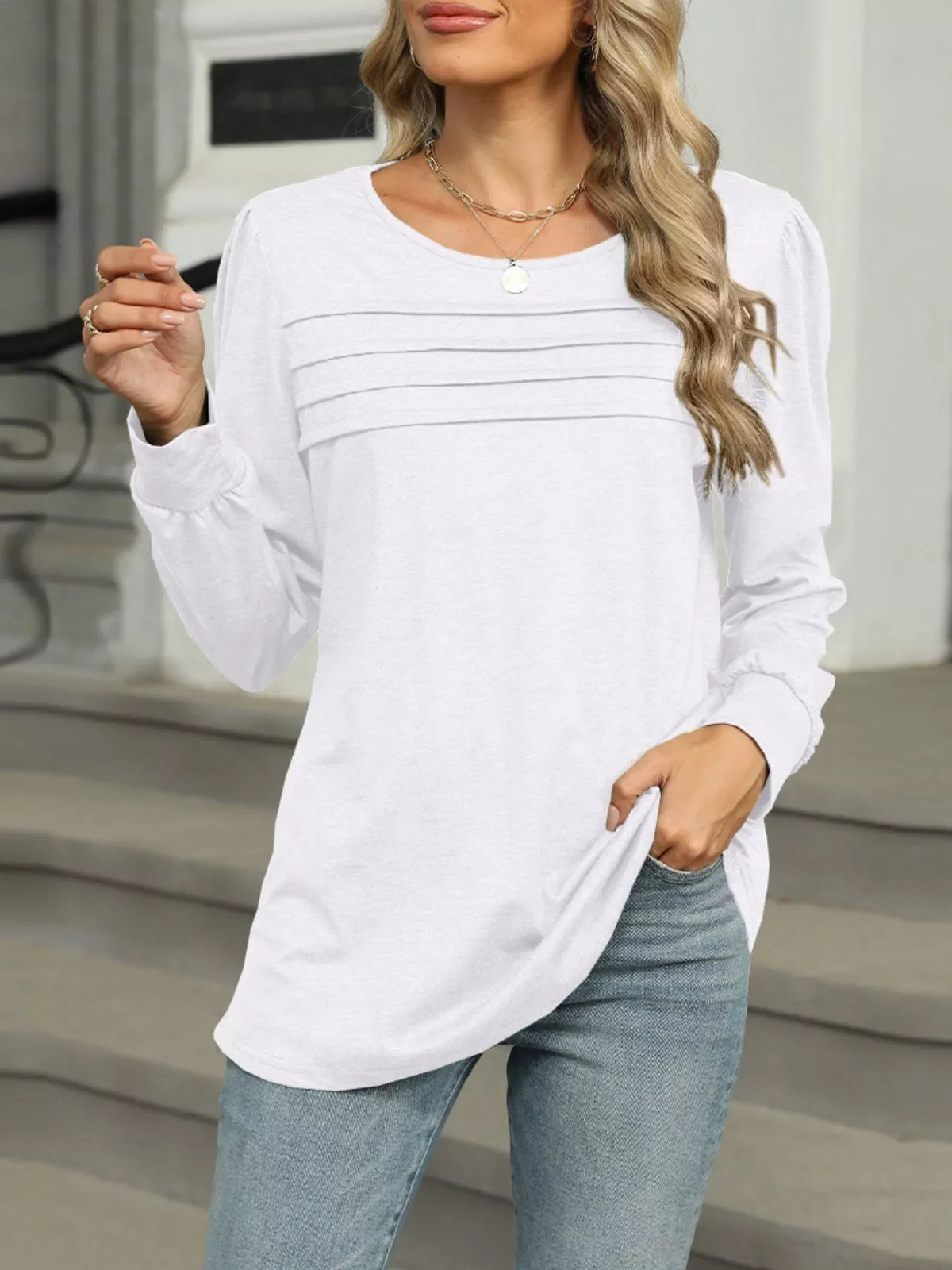 Long Sleeve Round Neck T-Shirt