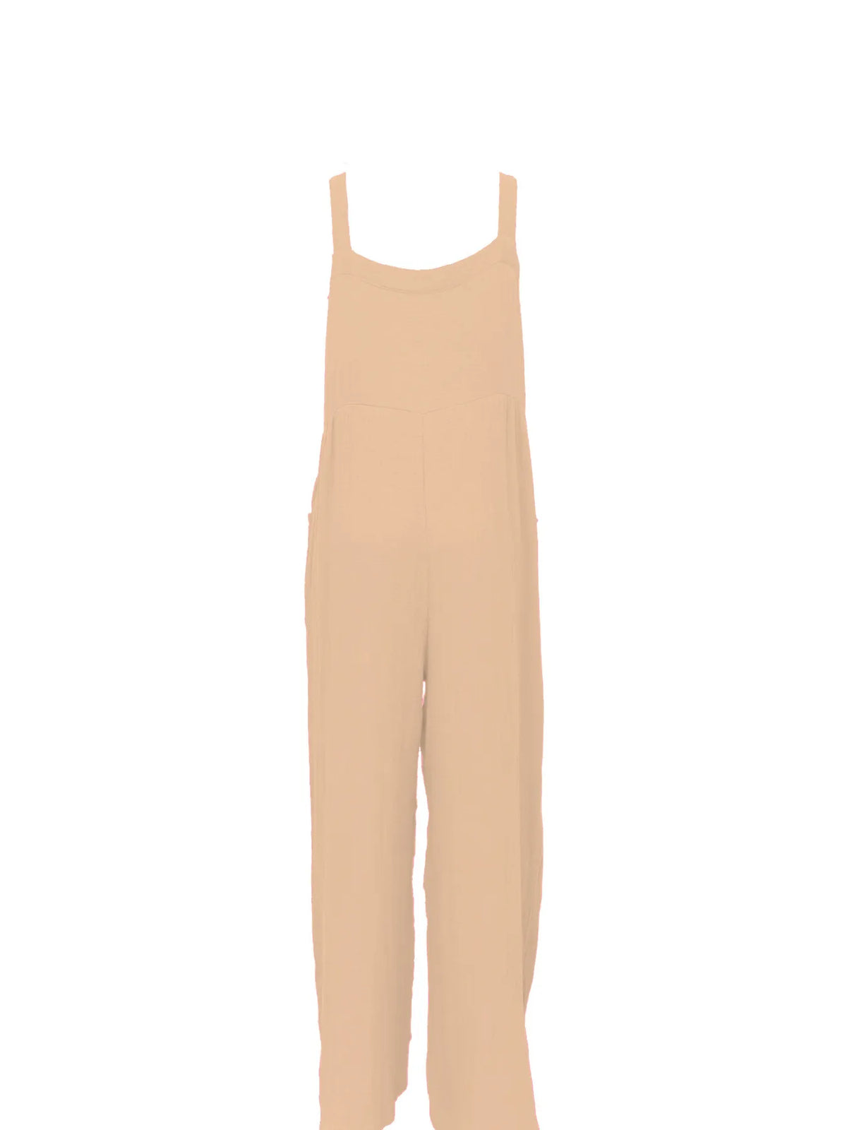 Full Size Casual Wide Leg Textured Overalls Plus Size