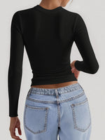 Square Neck Long Sleeve T-Shirt