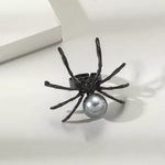 Halloween Spider Pearl Ring