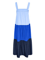 Color Block Wide Strap Dress
