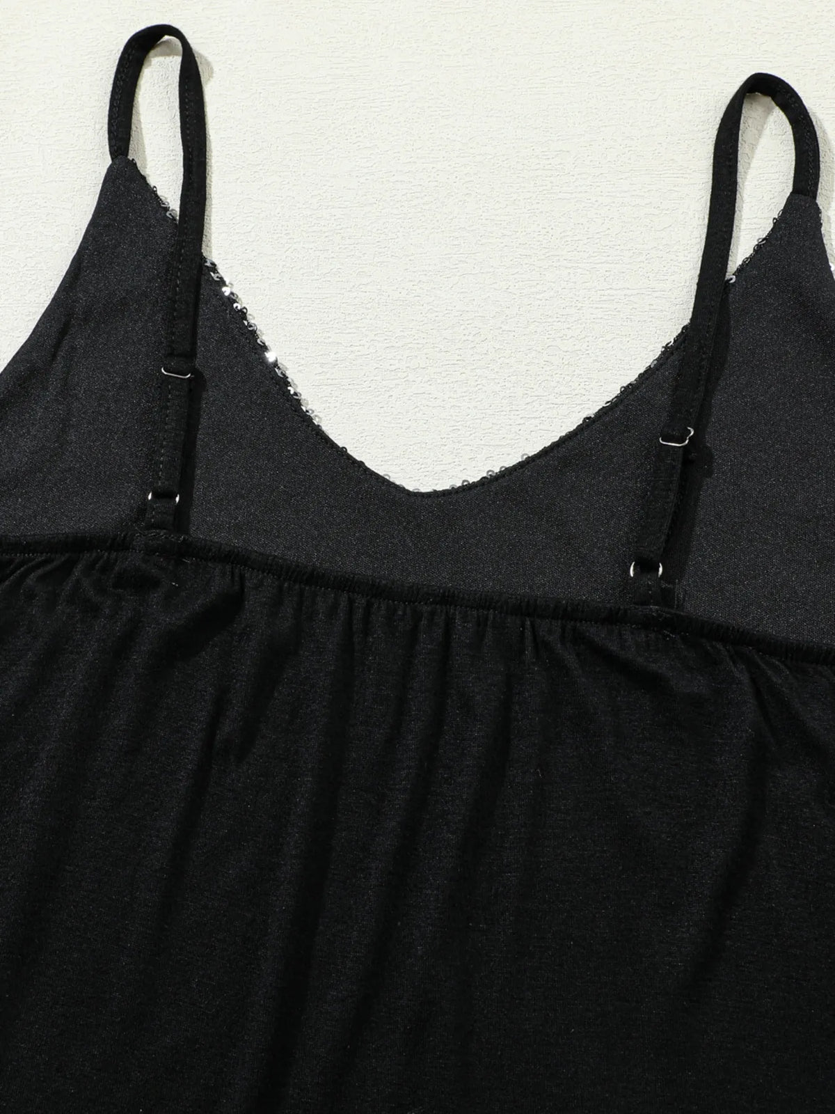 Sequined V-Neck Cami Top - Ladyez