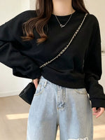 Crew NeckDrop Shoulder Sweatshirt