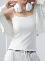 Ribbed Scoop Neck Cami Top - Ladyez