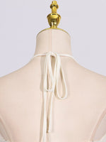 Ruched Halter Neck Maxi Dress