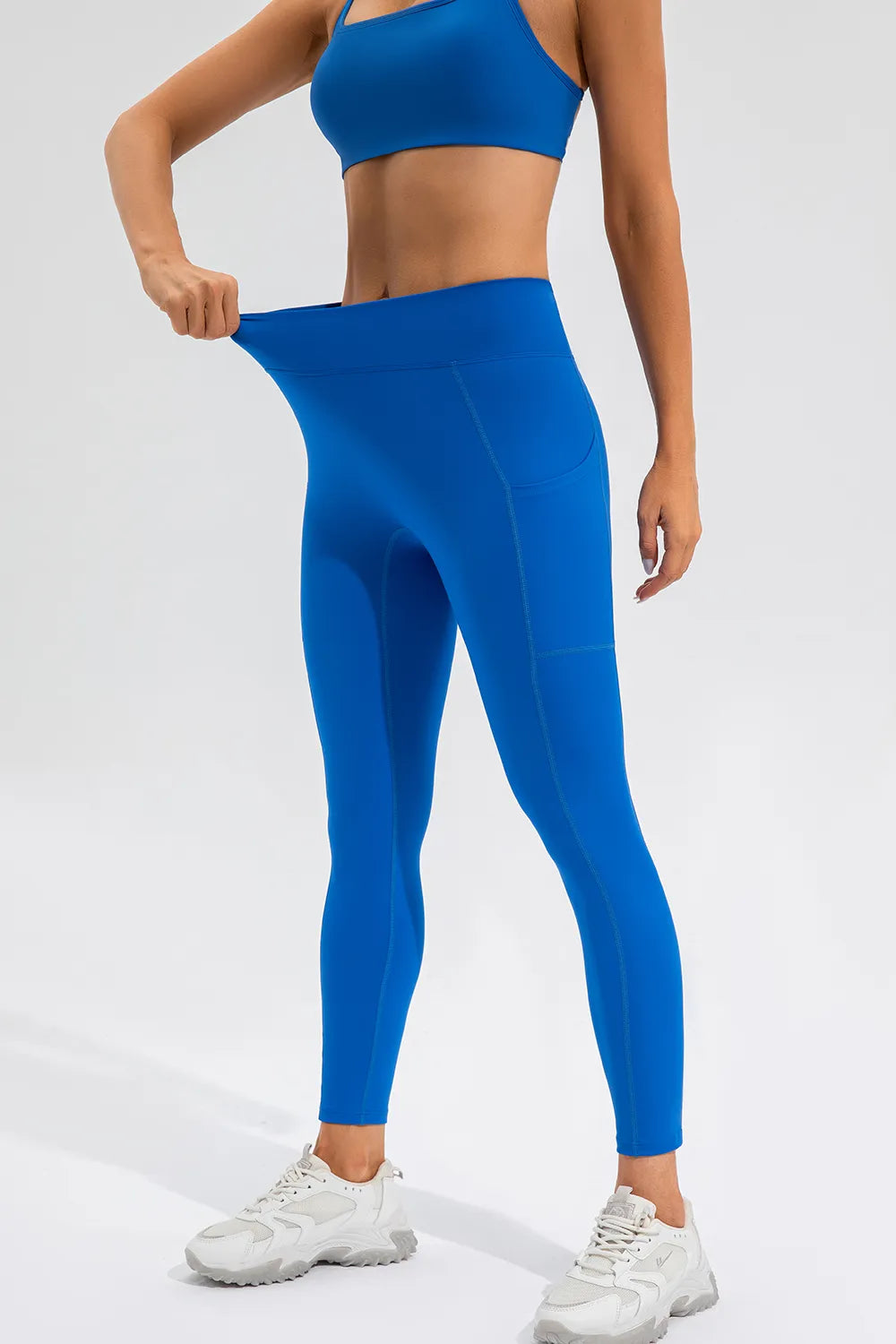 High Waist Active Leggings with Pockets - Ladyez