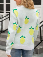 Lemon Crew Neck Round Neck Sweater