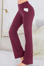 Pocketed High Waist Active Pants - Ladyez