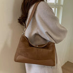 Suede Crossbody Bag with Adjustable Strap