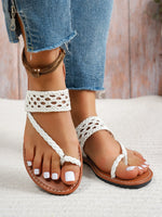 Braided Strap Flat Sandals