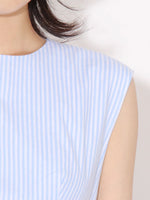 Backless Sleeveless Striped Mini Dress