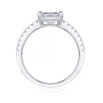 1 Carat 925 Sterling Silver Moissanite Geometric Ring