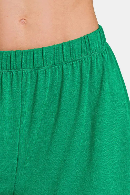 Zenana Button Down Short Sleeve Top and Shorts Lounge Set - Ladyez