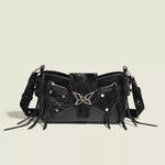 Butterfly Decor Flap Crossbody Bag