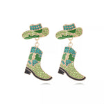Cowboy Hat and Boot Dangle Earrings
