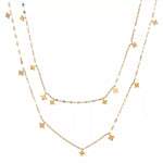18K Gold-Plated Layered Star Charm Necklace