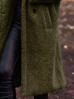 Teddy Bear Hooded Longline Outerwear