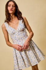 SO ME Froal Print Fit and Flare Dress