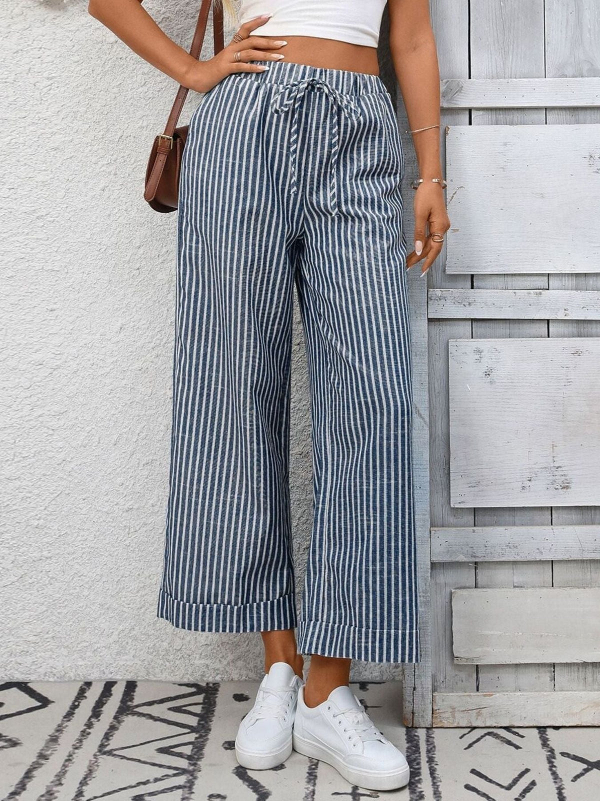 Striped Wide Leg Pants
