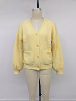 Button Up V-Neck Cardigan
