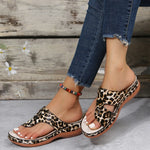 Cutout Wedge Sandals