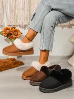 Cozy Winter Fur-Lined Ankle Boots - Ladyez