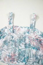 Floral Print Sleeveless Top and Wide Leg Pants Set