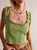 Lettuce Trim Square Neck Tank