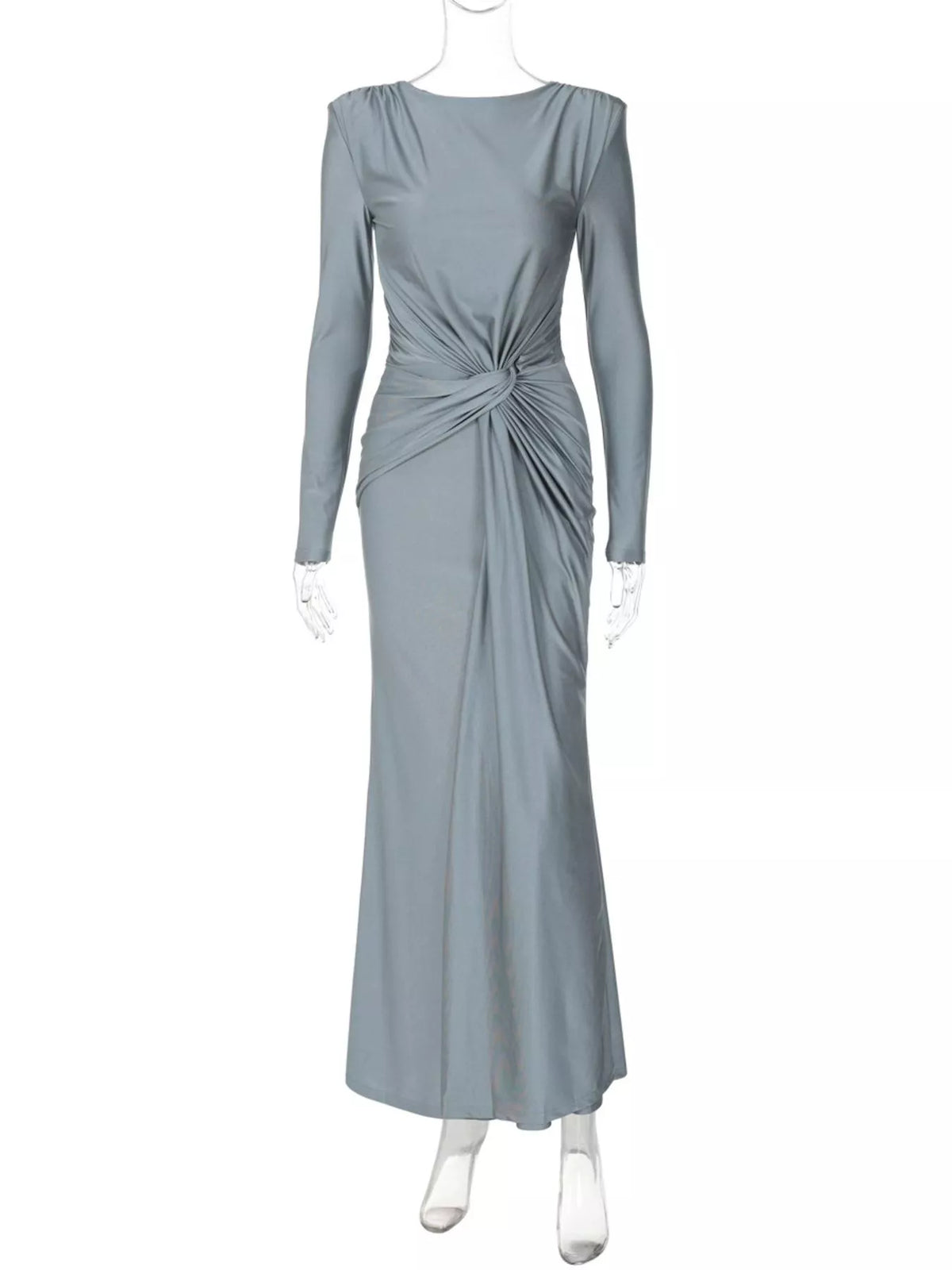 Twisted Long Sleeve Maxi Dress