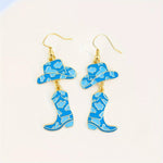 Cowboy Hat and Boot Dangle Earrings
