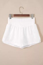 High Waist Ribbed Waistband Shorts