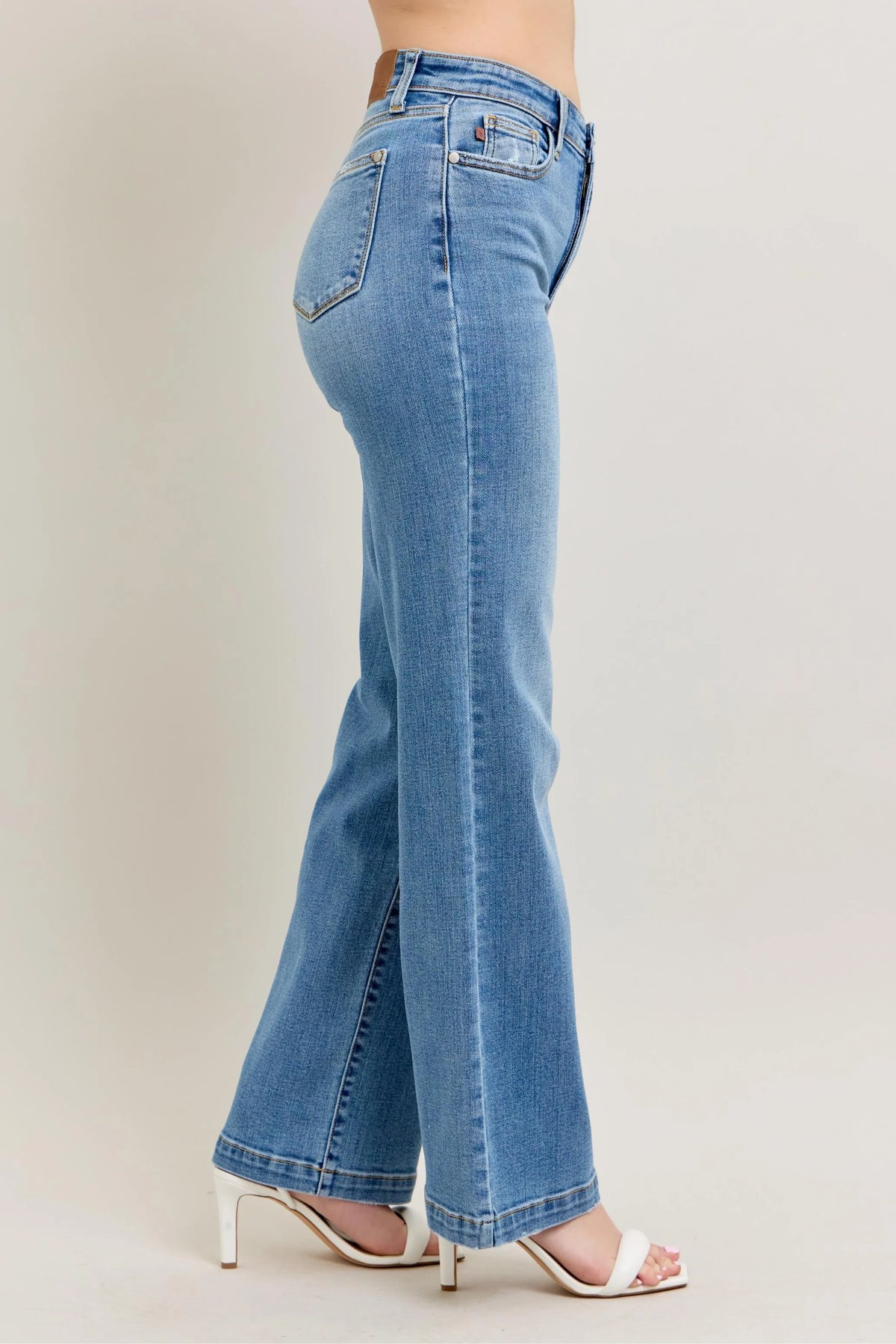 Judy Blue Full Size High Waist Straight Jeans Plus Size - Ladyez