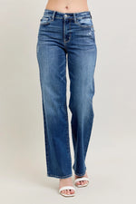 Judy Blue Full Size High Waist 90's Straight Leg Jeans Plus Size - Ladyez
