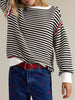 Striped Round Neck Long Sleeve Sweater