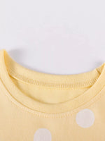 Children's Swan Applique Polka Dot Ruffle Sleeve Dress
