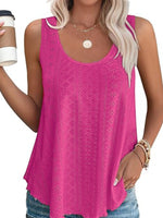 Eyelet Scoop Neck Tank