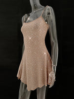Rhinestone Decor Mini Cami Dress