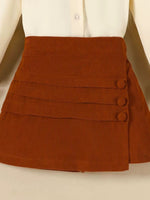 Children's Flounce Sleeve Shirt and Skort Set