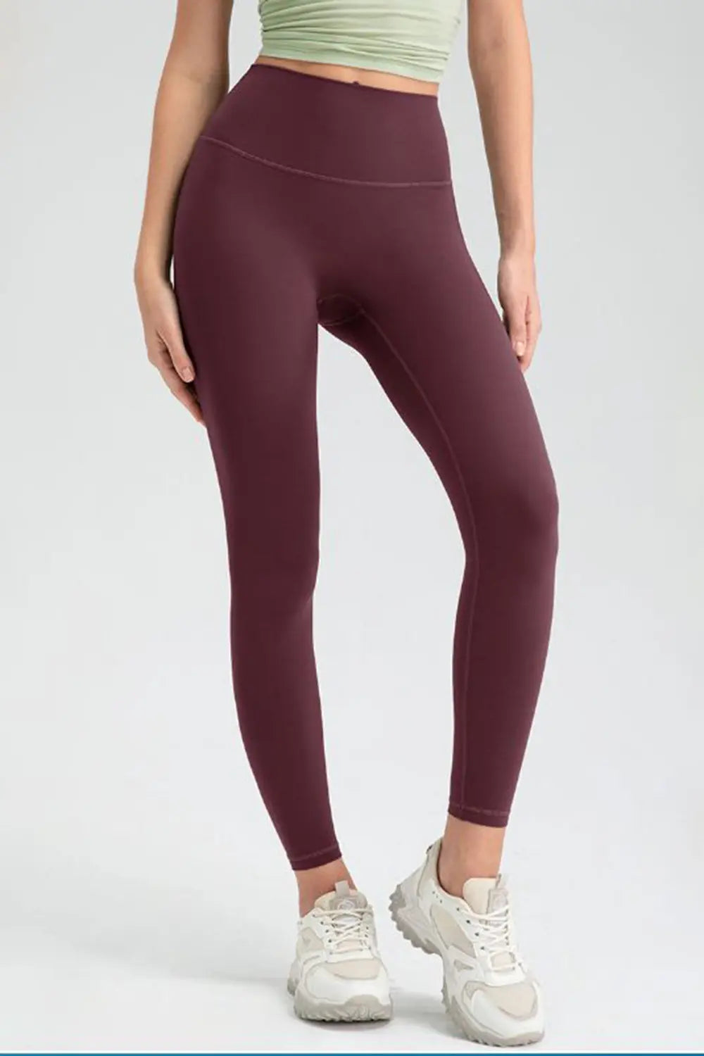 Wide Waistband High Waist Sport Leggings - Ladyez