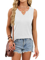 Notched Solid Color Tank