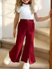 Children's Ruffle Trim Top and Flare Leg Pants Set