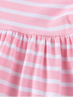 Children's Striped Bunny Embroidered Dress