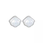 925 Sterling Silver Shell Stud Earrings