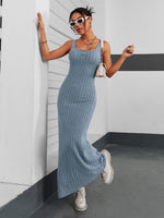 Ribbed Maxi Tank Dress - Ladyez