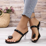 Toe Ring Clear Heel Sandals