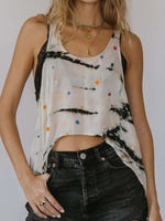Printed Scoop Neck Tank - Ladyez